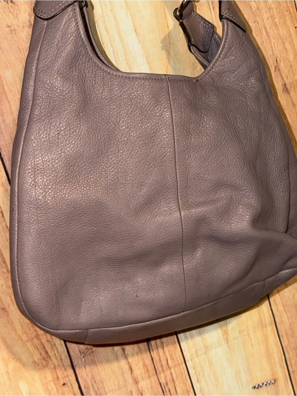 Coach Pebbled Leather Hobo Bag Taupe  Madison Maggie shoulder